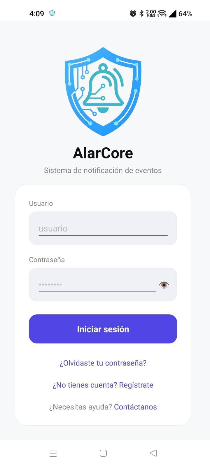 Inicio de sesión